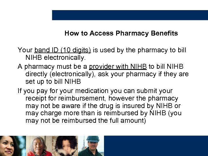 How to Access Pharmacy Benefits Your band ID (10 digits) is used by the