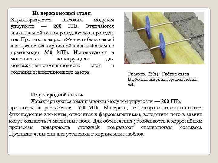 Из нержавеющей стали. Характеризуются высоким модулем упругости — 200 ГПа. Отличаются значительной теплопроводностью, проводят