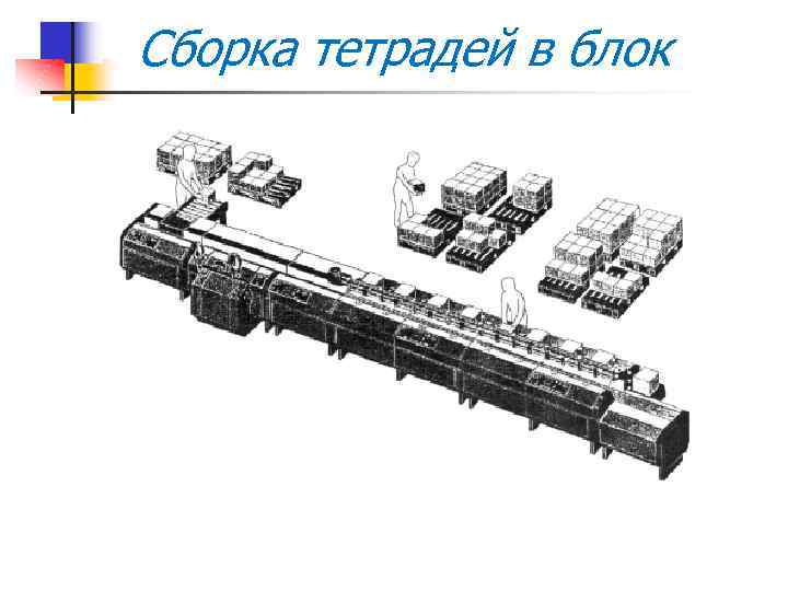 Сборка тетрадей в блок 