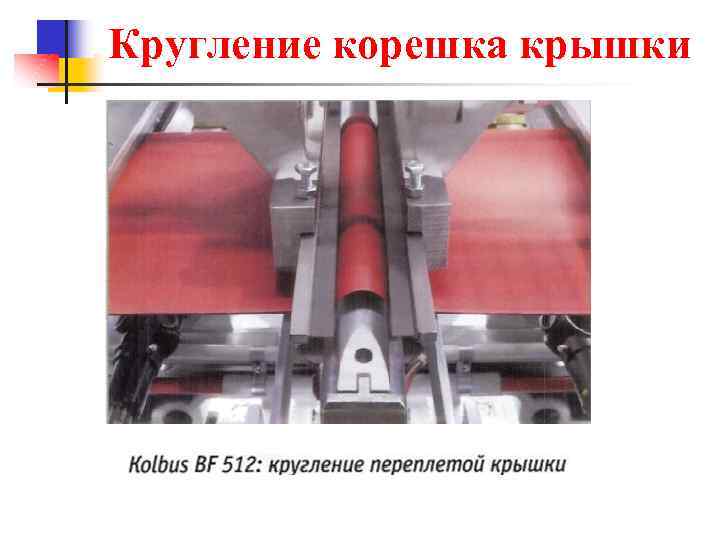 Кругление корешка крышки 