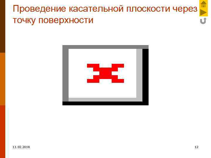 Проведение касательной плоскости через точку поверхности 11. 02. 2018 12 