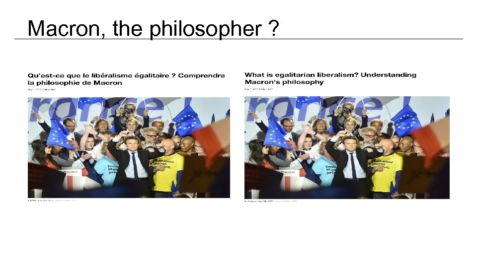 Macron, the philosopher ? 