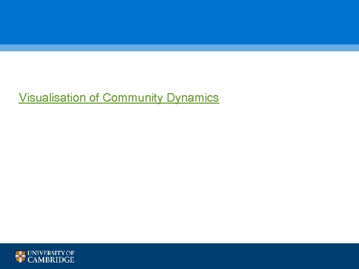 Visualisation of Community Dynamics 46 
