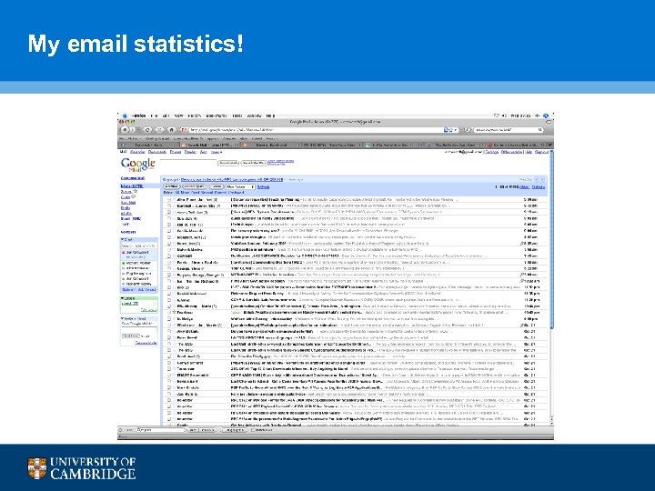 My email statistics! 