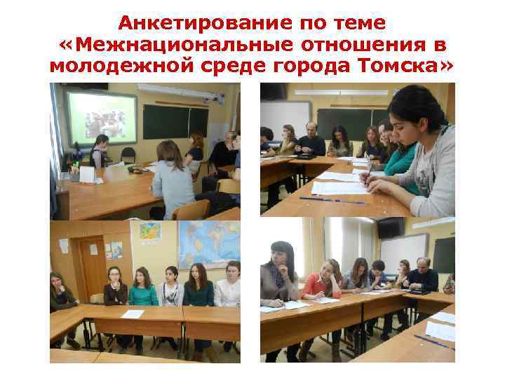 Анкетирование по теме «Межнациональные отношения в молодежной среде города Томска» 