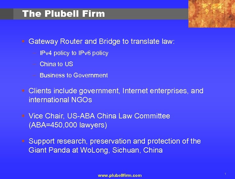 The Plubell Firm § Gateway Router and Bridge to translate law: – IPv 4