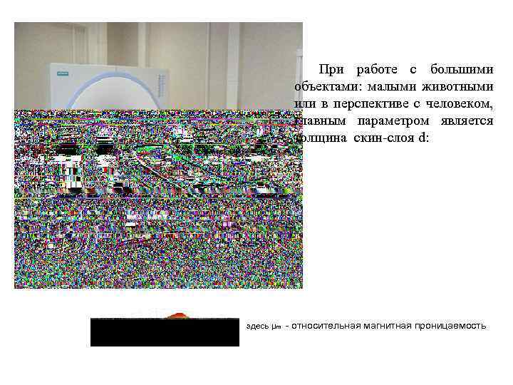 При работе с большими объектами: малыми животными или в перспективе с человеком, главным параметром