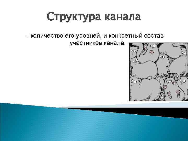 Структура канала - количество его уровней, и конкретный состав участников канала. 