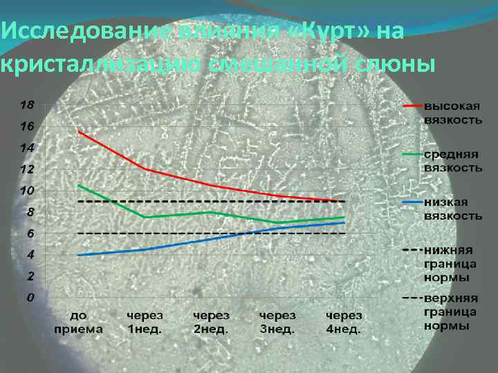 Исследование влияния «Курт» на кристаллизацию смешанной слюны 