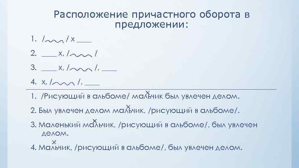 1 предложение с причастием. Предложения с причастным оборотом. Причастный оборот примеры предложений. Образец предложений с причастным оборотом. Предложения с причастным оборотом примеры 7 класс.