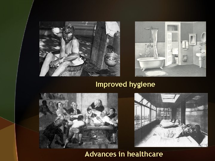 Improved hygiene Advances in healthcare 