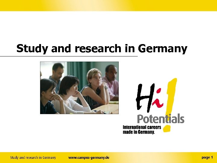 Study and research in Germany page 1 