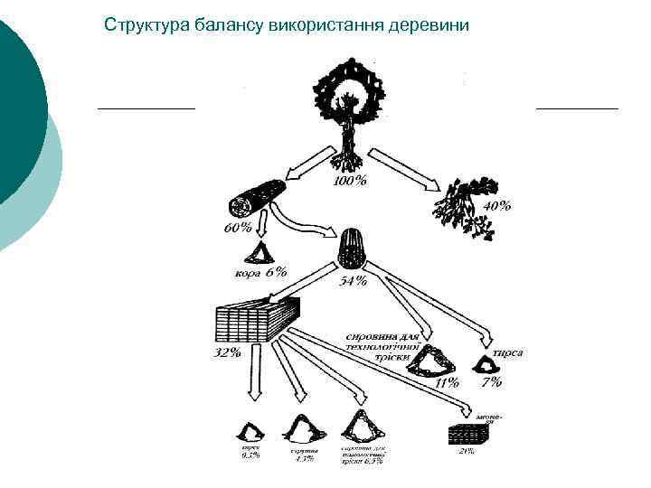 Структура балансу використання деревини 