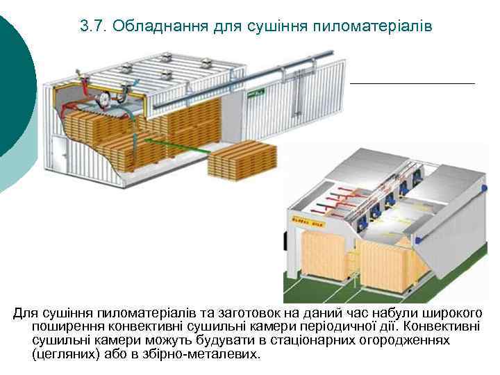 3. 7. Обладнання для сушіння пиломатеріалів Для сушіння пиломатеріалів та заготовок на даний час