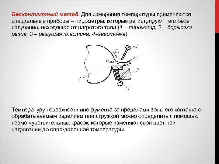 Бесконтактный метод. Для измерения температуры применяются специальные приборы – пирометры, которые регистрируют тепловое излучение,