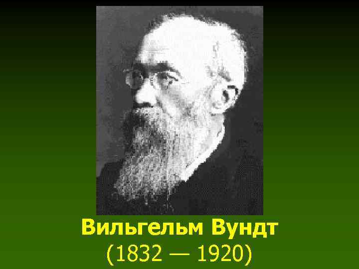 Вильгельм Вундт (1832 — 1920) 