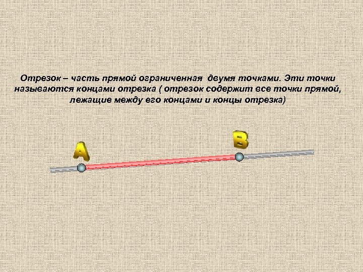 1 конец отрезка находится в начальной точке. Отрезок это часть прямой ограниченная двумя точками. Отрезок это часть прямой. Отрезок это часть прямой ограниченная 2 точками. Отрезок с концами.