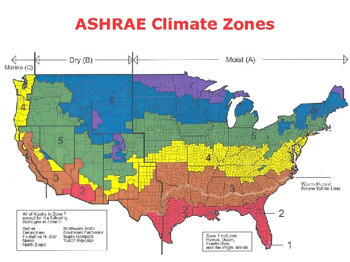 ASHRAE Climate Zones 