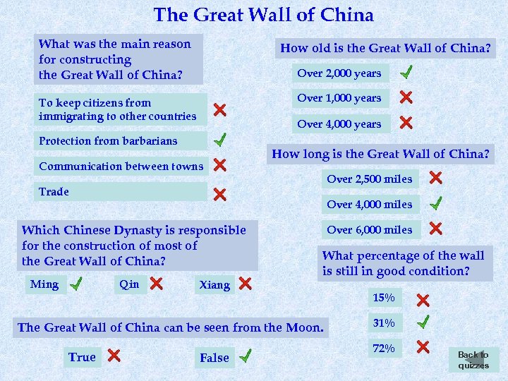 The Great Wall of China What was the main reason for constructing the Great