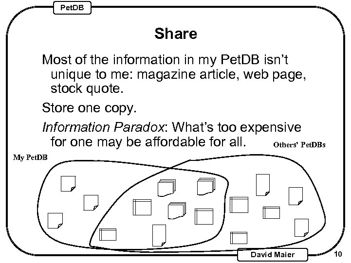 Pet. DB Share Most of the information in my Pet. DB isn’t unique to