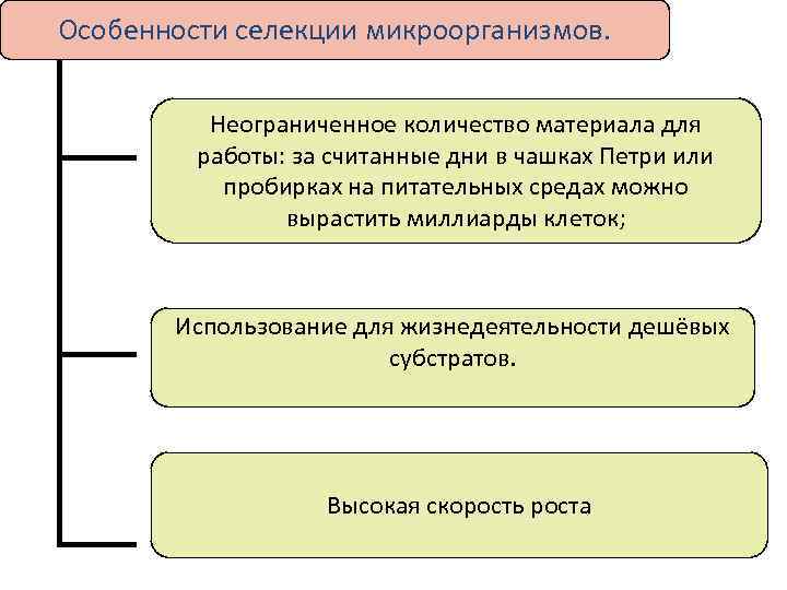 Особенности селекции микроорганизмов. Неограниченное количество материала для работы: за считанные дни в чашках Петри