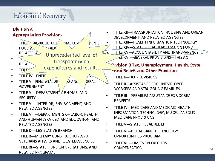 Division A Appropriation Provisions • • • TITLE I—AGRICULTURE, RURAL DEVELOPMENT, FOOD AND DRUG