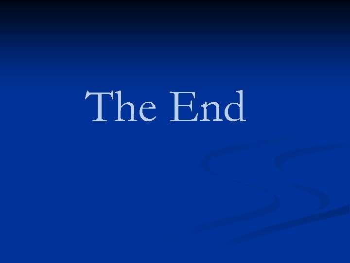 The End 