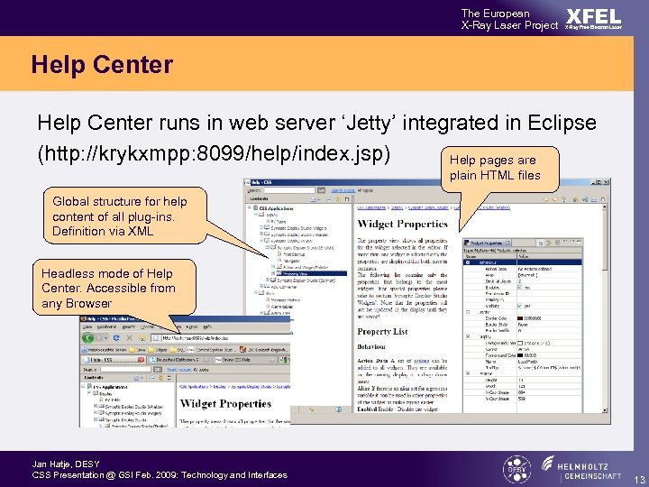 The European X-Ray Laser Project XFEL X-Ray Free-Electron Laser Help Center runs in web