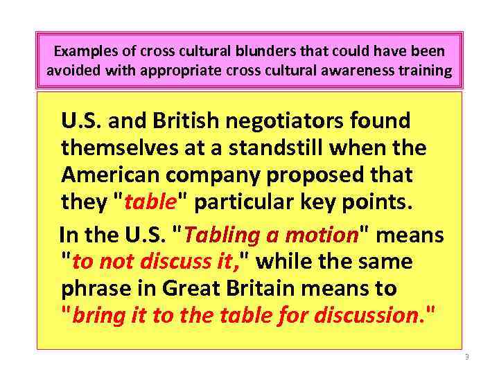 Examples of cross cultural blunders that could have been avoided with appropriate cross cultural