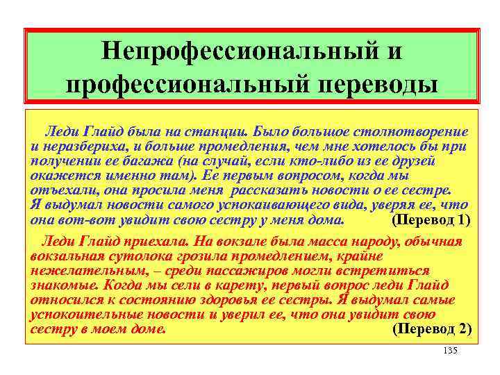 Непрофессиональный и профессиональный переводы Леди Глайд была на станции. Было большое столпотворение и неразбериха,