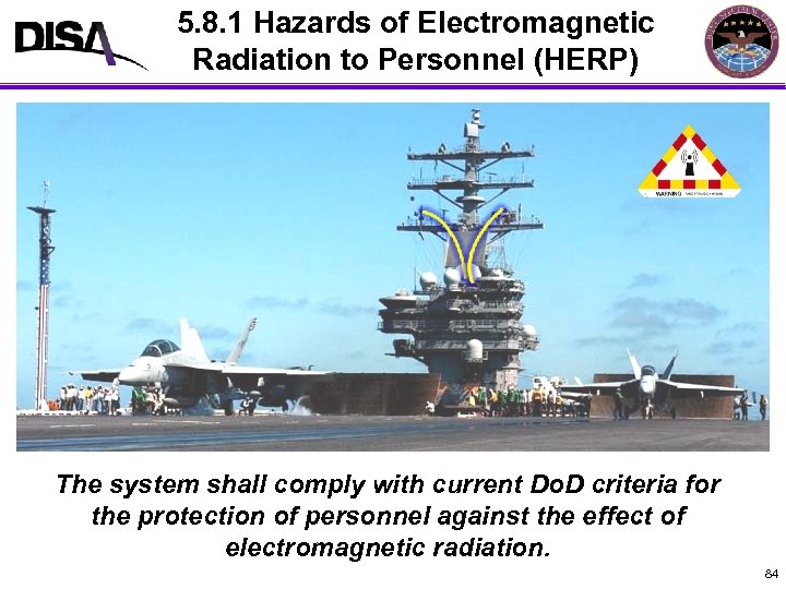 5. 8. 1 Hazards of Electromagnetic MIL-STD-464 A Format Radiation to Personnel (HERP) The