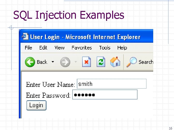 SQL Injection Examples 16 