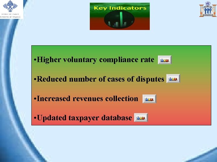  • Higher voluntary compliance rate • Reduced number of cases of disputes •