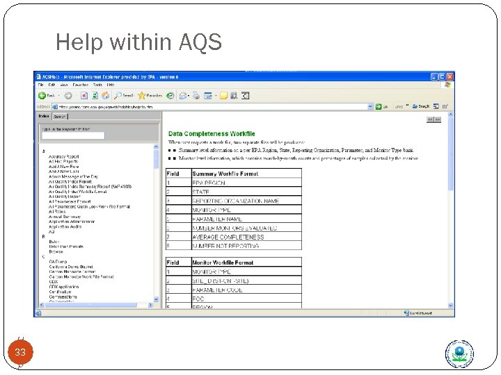 Help within AQS H 33 el p 