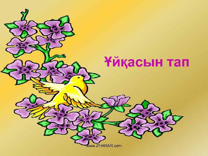 Ұйқасын тап www. ZHARAR. com 