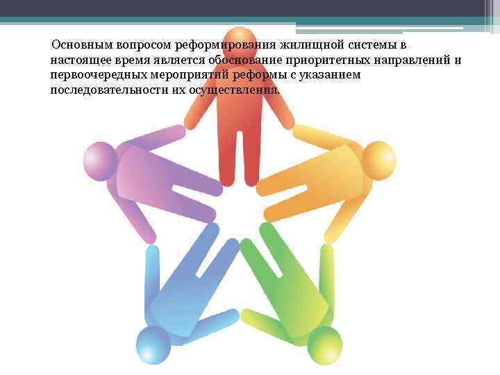 Основным вопросом реформирования жилищной системы в настоящее время является обоснование приоритетных направлений и первоочередных