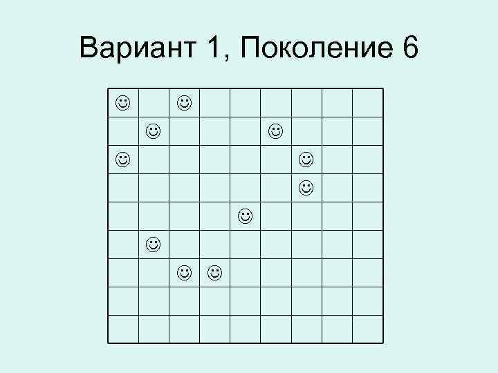 Вариант 1, Поколение 6 