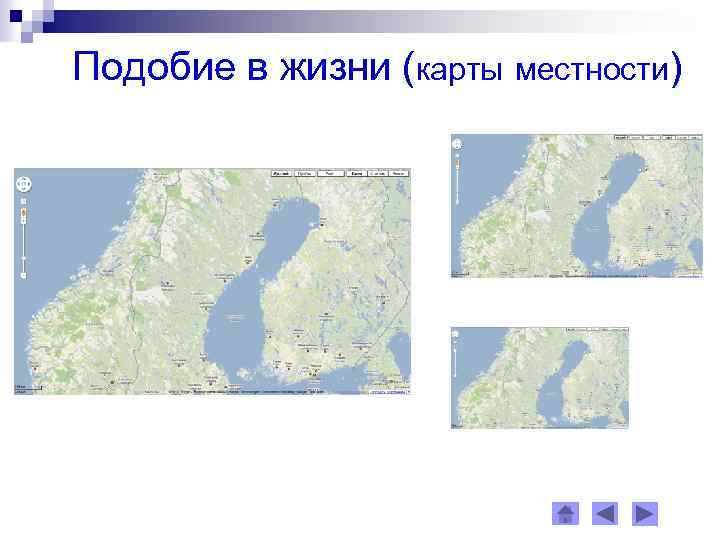 Подобие в жизни (карты местности) 