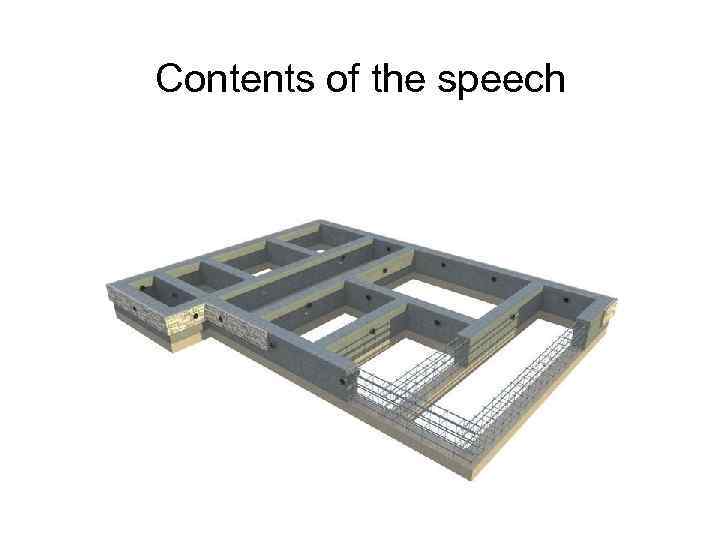 Contents of the speech 