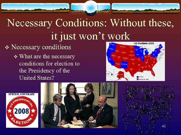 Necessary Conditions: Without these, it just won’t work v Necessary conditions v What are