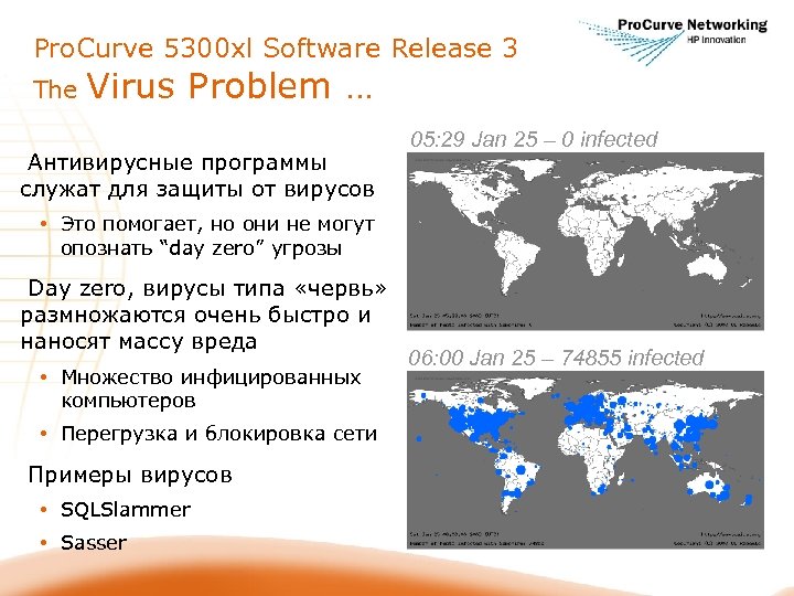 Pro. Curve 5300 xl Software Release 3 The Virus Problem … Антивирусные программы служат