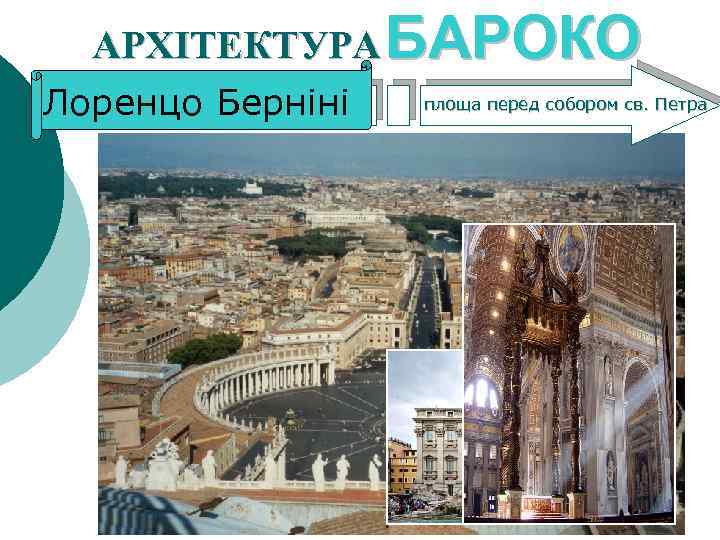 АРХІТЕКТУРА БАРОКО Лоренцо Берніні площа перед собором св. Петра 