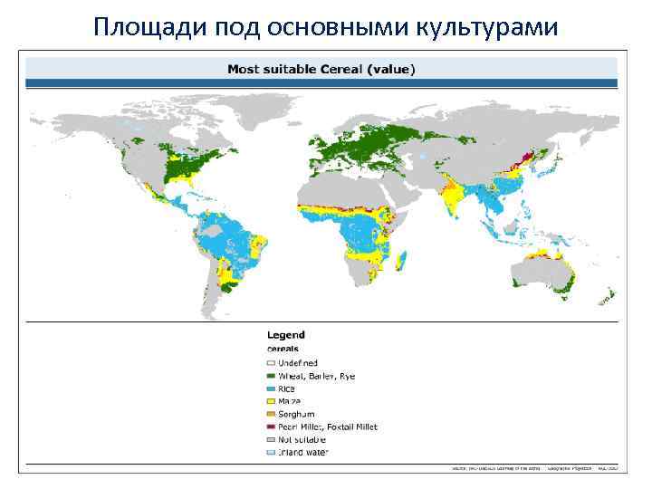 Площади под основными культурами 64 