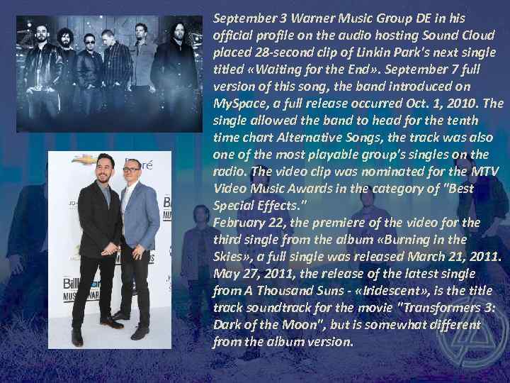September 3 Warner Music Group DE in his official profile on the audio hosting