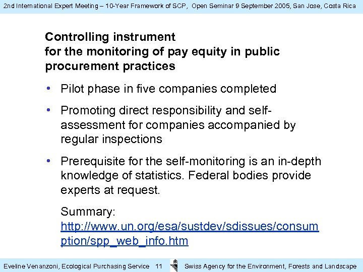 2 nd International Expert Meeting – 10 -Year Framework of SCP, Open Seminar 9