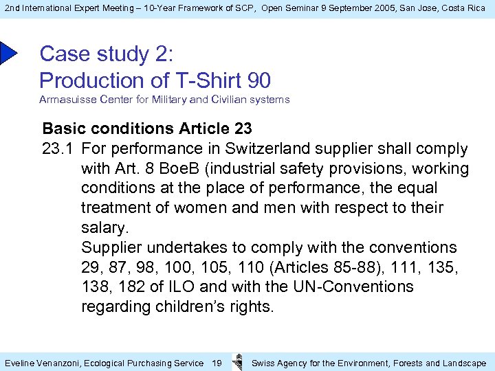 2 nd International Expert Meeting – 10 -Year Framework of SCP, Open Seminar 9