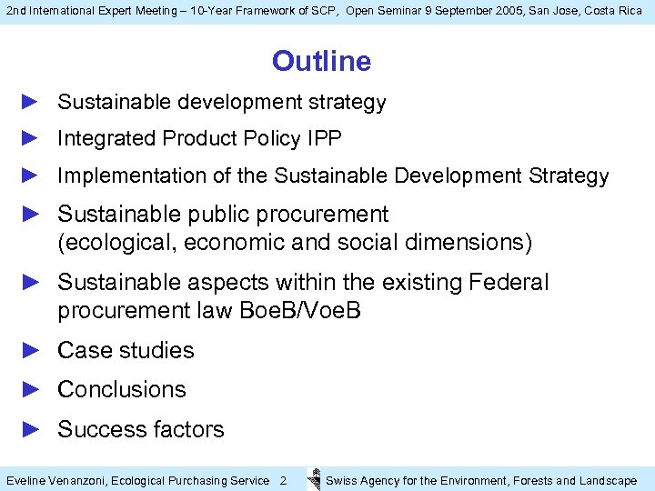2 nd International Expert Meeting – 10 -Year Framework of SCP, Open Seminar 9