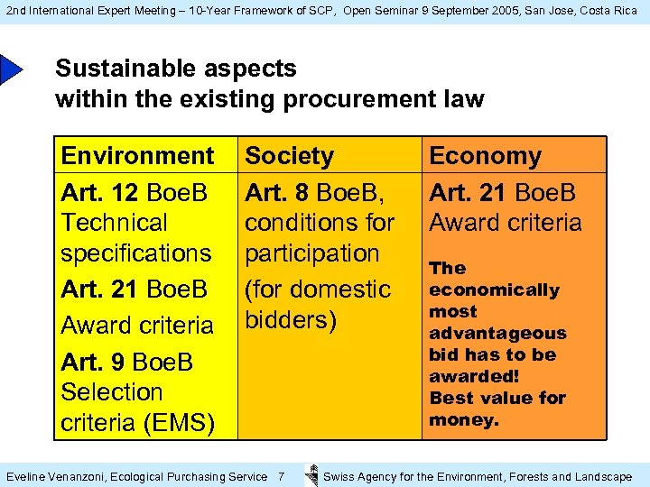 2 nd International Expert Meeting – 10 -Year Framework of SCP, Open Seminar 9