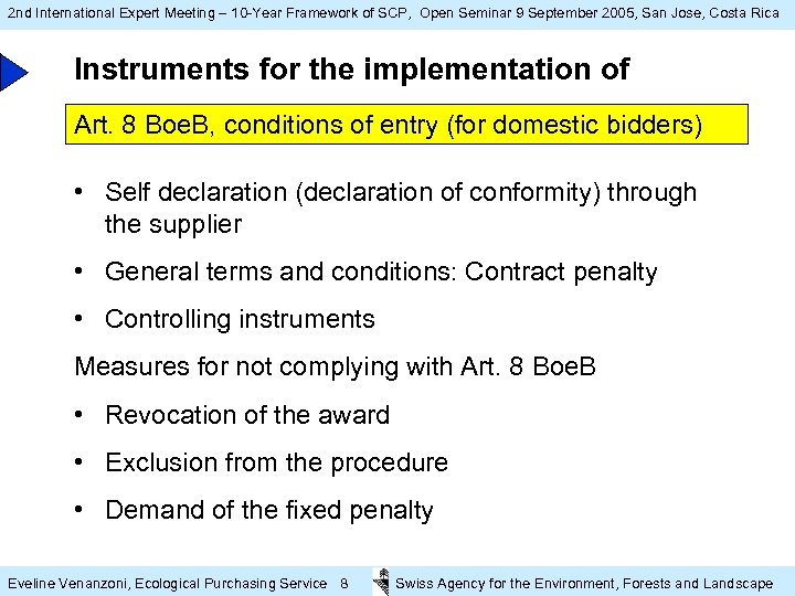 2 nd International Expert Meeting – 10 -Year Framework of SCP, Open Seminar 9