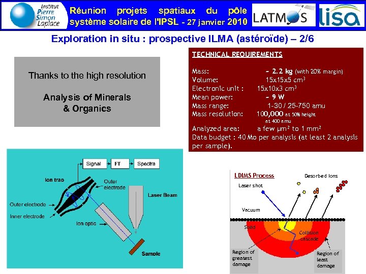 Réunion projets spatiaux du pôle système solaire de l'IPSL - 27 janvier 2010 Exploration